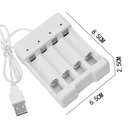 Charger USB 4 Slot Baterai AA AAA NiCD LED Charging Cajer Battery EMR