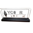 Papan Callsign LED Grafir Akrilik 10x25cm Custm Warna Orari Rapi Radio