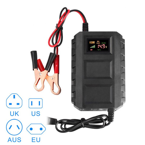 Charger Aki 20A 12V Mobil Motor LCD Smart Casan Cas Accu Basah Kering