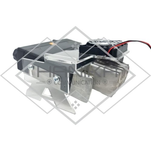 Custom Bracket Meja Akrilik Icom IC-2300H dan Fan Adjustable IC2300