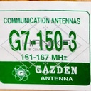 Gazden G7-150-3 Antena Base VHF 161-167 7dBi Model Hustler USA Radio