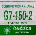 Gazden G7-150-2 Antena Base VHF 154-161 7dBi Model Hustler USA Radio