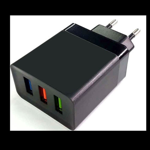 Adaptor Charger USB 3 Port 2.4A Adapter Cajer Kepala Casan