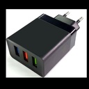 Adaptor Charger USB 3 Port 2.4A Adapter Cajer Kepala Casan
