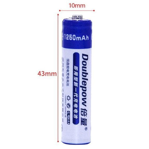 Satu Rechargeable Battery AAA 1250mAh Baterai Isi Ulang Cas Doublepow