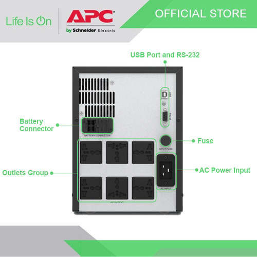 UPS APC Easy UPS SMV 3000VA 2100W Sinewave SMV3000AI-MS