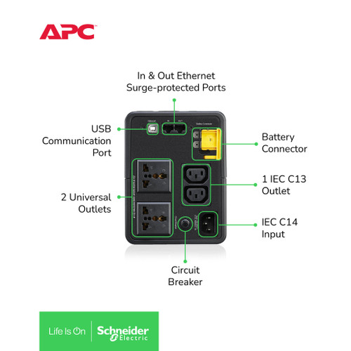 UPS APC Back UPS BX 950VA 520W BX950MI-MS