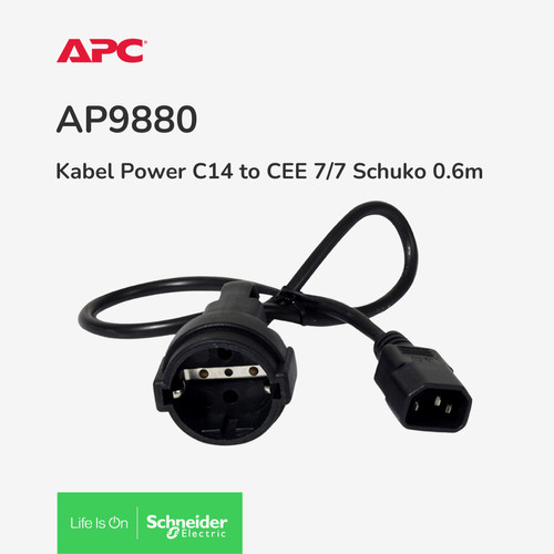 Kabel Power AP9880 APC C14 to CEE 7/7 Schuko 0.6m