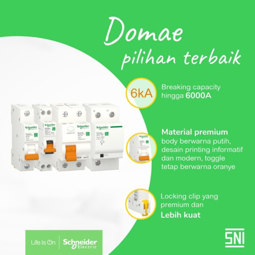 (Isi 4pcs) Schneider Electric NEW DOMAE MCB 32A 3P - DOMF01332