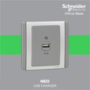 Schneider Electric NEO USB Charger - 1 Gang USB Charger - E3031USB_GS