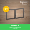 Schneider Electric AvatarOn Aligning Frame 2Gang Grey - E8331_26_DG