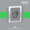 Schneider Electric Neo 1 Gang Stop Kontak Schuko - E3426_16SS_GS_G3
