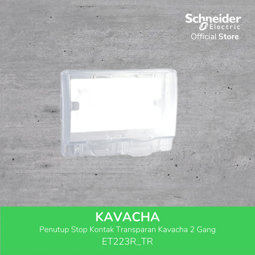 Schneider Electric Penutup Stop Kontak Transparan Kavacha 2 Gang- ET22