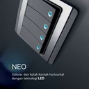 Schneider Electric Neo Saklar Lampu 3 Gang 1 Arah - E3033H1_EWWW_G3