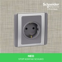 Schneider Electric Neo 1 Gang Stop Kontak Schuko - E3426_16SS_GS_G3
