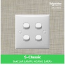 Schneider Electric S-Classic Saklar Lampu - 4G 1A - E34_1_2AR_WE_G3