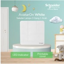 Schneider Electric AvatarOn Saklar Lampu Putih - 3 Gang 1 Arah