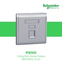Schneider Electric PIENO 1 Gang RJ11, Kontak Telepon - E8231RJS4_LS_G1