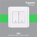 Schneider Electric Neo Saklar Lampu 2 Gang 1 Arah- E3032V1_EWWW_G3