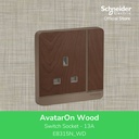 Schneider Electric AvatarOn switched socket 13A Wood - E8315N_WD