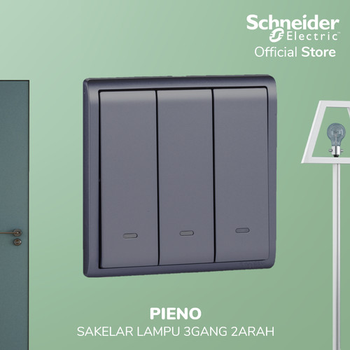 Schneider Electric PIENO Saklar 3 Gang 2 Arah - E8233L2F_LS_G3