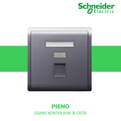 Schneider Electric PIENO 1 Gang Kontak RJ45 & Cat 5E- E8231RJS_5_LS_G1