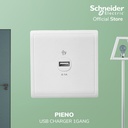 Schneider Electric PIENO USB Charger - 1 Gang 2.1A - E8231USB_WE