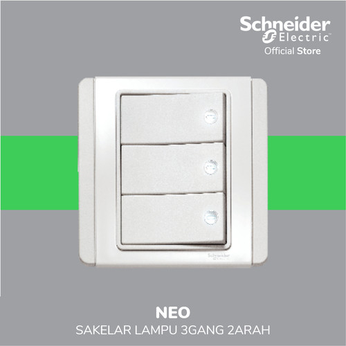 Schneider Electric Neo Saklar Lampu 3 Gang 2 Arah - E3033H2_EWWW_G3