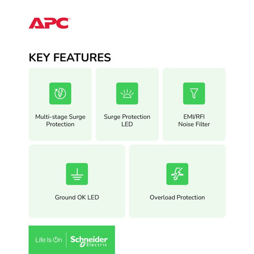 APC Stop Kontak Colokan Listrik Anti Petir Surge Protector PM8GR