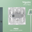 Schneider Electric PIENO USB Charger - 1 Gang 2.1A - E8231USB_LS