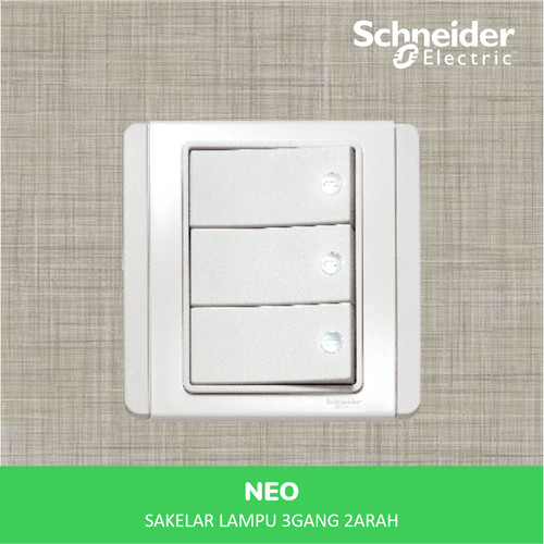 Schneider Electric Neo Saklar Lampu 3 Gang 2 Arah - E3033H2_EWWW_G3