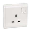 Schneider Electric PIENO 1 Gang Stop Kontak dan Saklar - E8215N_WE_G1