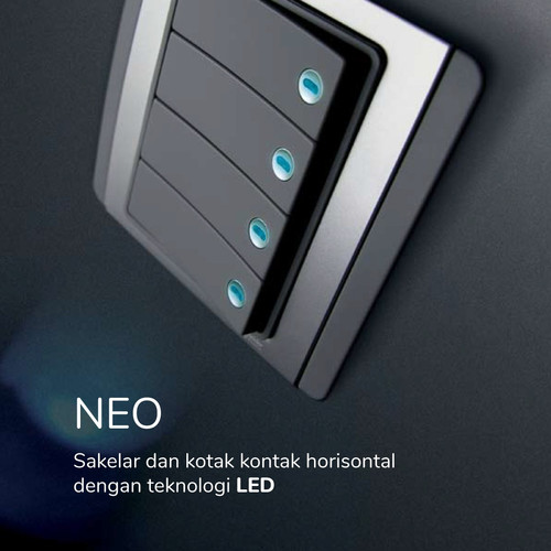 Schneider Electric Neo Saklar Lampu 3 Gang 2 Arah - E3033H2_EBGS_G3