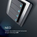 Schneider Electric Neo Saklar Lampu 3 Gang 2 Arah - E3033H2_EBGS_G3