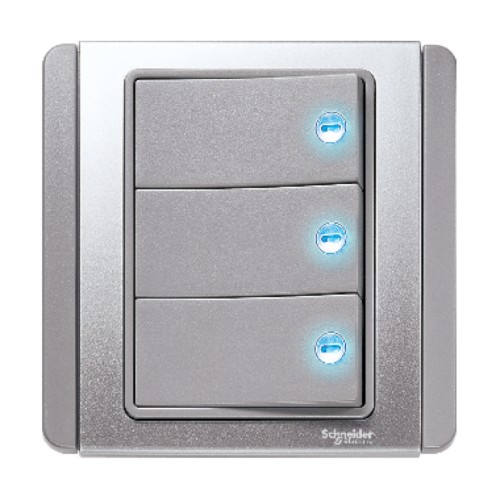 Schneider Electric Neo Saklar Lampu 3 Gang 1 Arah - E3033H1_EBGS_G3