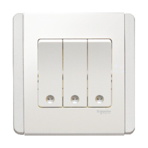Schneider Electric Neo Saklar Lampu 3 Gang 2 Arah- E3033V2_EWWW_G3