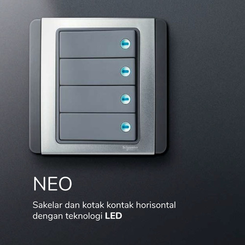 Schneider Electric Neo Saklar Lampu 4 Gang 2 Arah - E3034H2_EBGS_G3