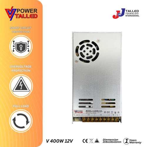 POWER SUPPLY VPOWER INDOOR 12V 5A 10A 16.6A 20.8A 30A 33.3A TALLED