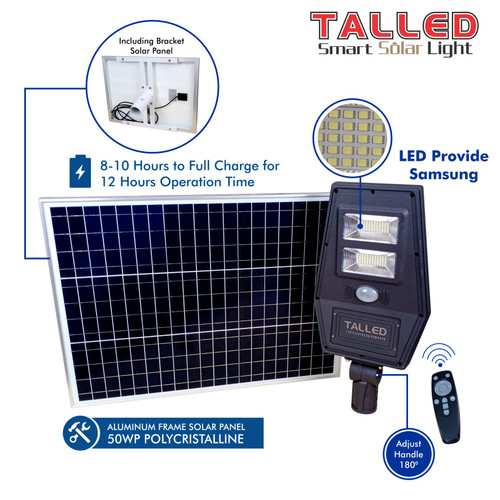 TALLED PJU LAMPU JALAN SMART SOLAR PANEL SENSOR CAHAYA