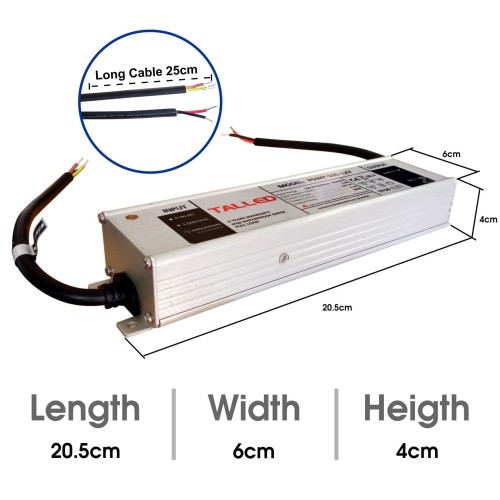 POWER SUPPLY ADAPTOR TRAFO TALLED 12V 100W 8.3A WATERPROOF