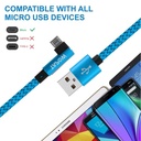 KABEL DATA QUICK CHARGING GAMING MICRO NYLON TAPOW CB053V8-BB