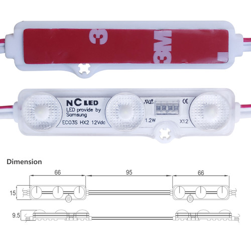 LAMPU MODULE NC LED 3 MATA 2835 1.2W DIAMOND POWERED BY SAMSUNG