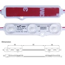 LAMPU MODULE NC LED 3 MATA 2835 1.2W DIAMOND POWERED BY SAMSUNG
