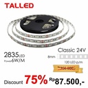 LED STRIP 2835 CHIP 60PCS 24v 6W/m TALLED WARNA PUTIH