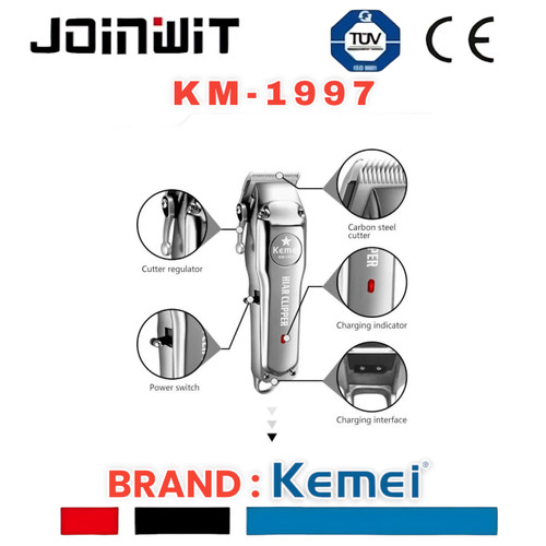 Kemei KM-1997 All-metal Professional Rechargeable Cordless Hair