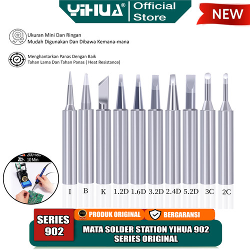 Yihua 902 Mata Solder Station Series 902 Tip Lurus Tapak Kuda Original