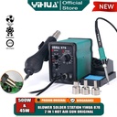 Yihua 878 Blower Solder Uap Hot Air Gun Analog 2 IN 1 Solder Station