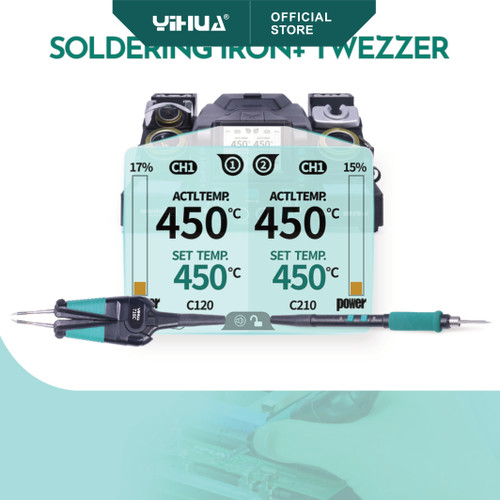 SOLDER STATION YIHUA 982D-III (TWEEZERS+210) ORIGINAL