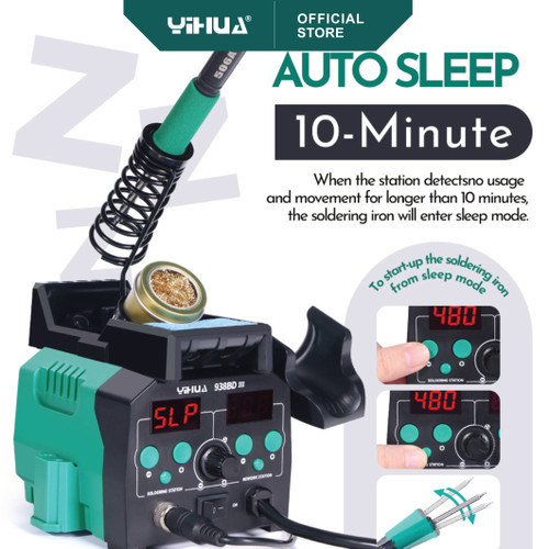 BLOWER YIHUA 938BD-III 2 IN 1 (KACA PEMBESAR 5X) ORIGINAL