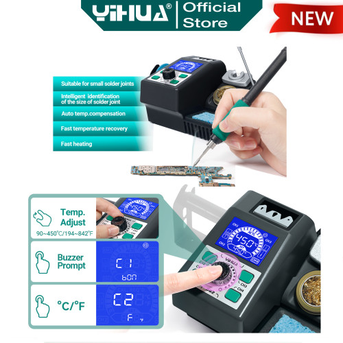 Yihua 982 C210 Solder Station Digital 40W Soldering Iron Original